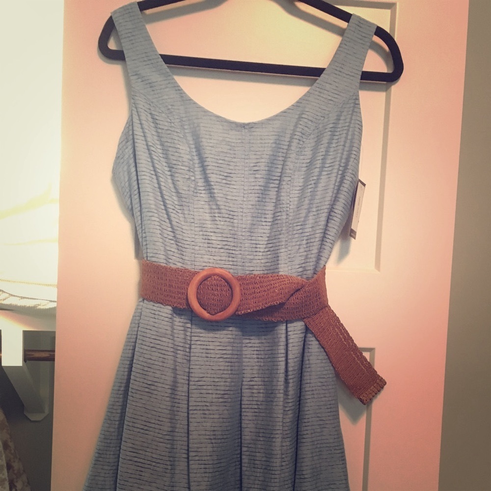 A-line Nine West Belted Dress
